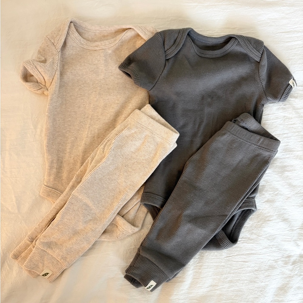 Easy Peasy Baby Matching Set - Beige & Charcoal